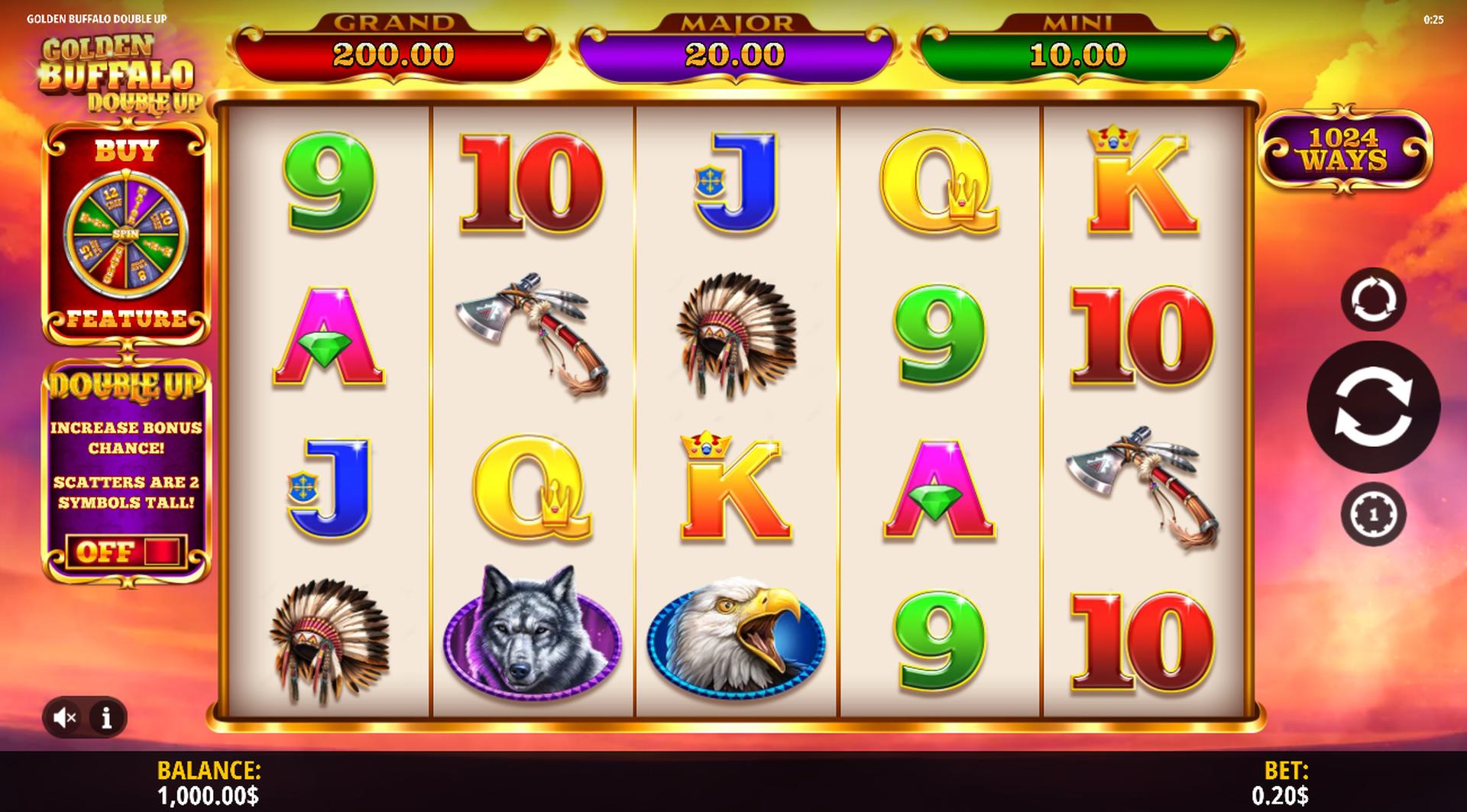 Golden Buffalo Double Up Slot - Paytable & Paylines